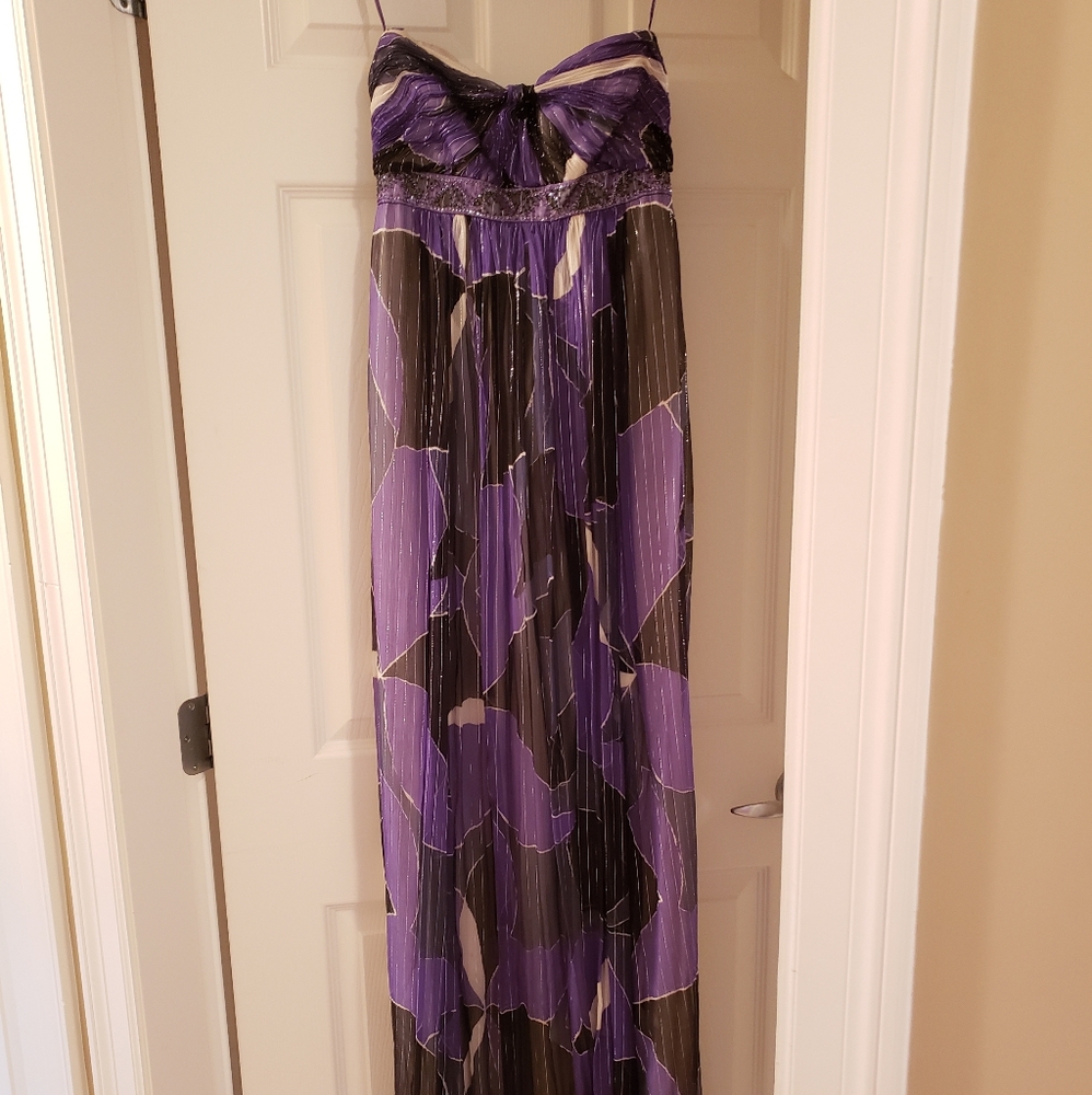 BCBG MAXAZRIA PURPLE MAXI DRESS SZ 2